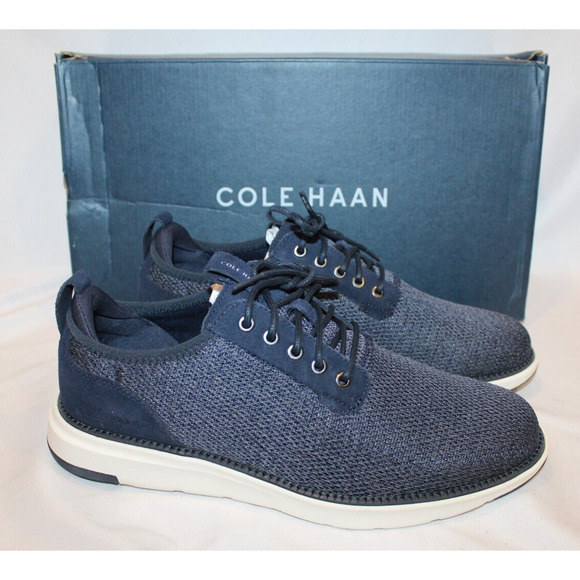 NIB Cole Haan Men's Grand Atlantic Knit Oxford Casual Sneakers Navy‎ Blue SZ 9 - Picture 1 of 7
